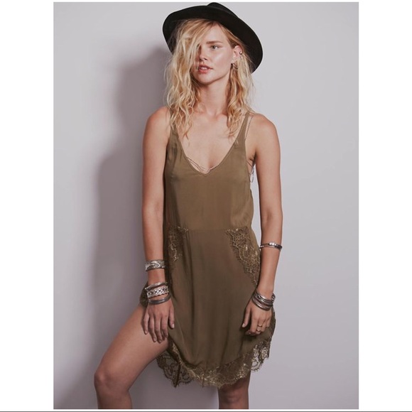 Free People | Dresses | Free People Eyelashes Lace Trim Slip Dress In Olive | Poshmark Free People | Dresses | Free People Eyelashes Lace Trim Slip Dress In Olive | Poshmark